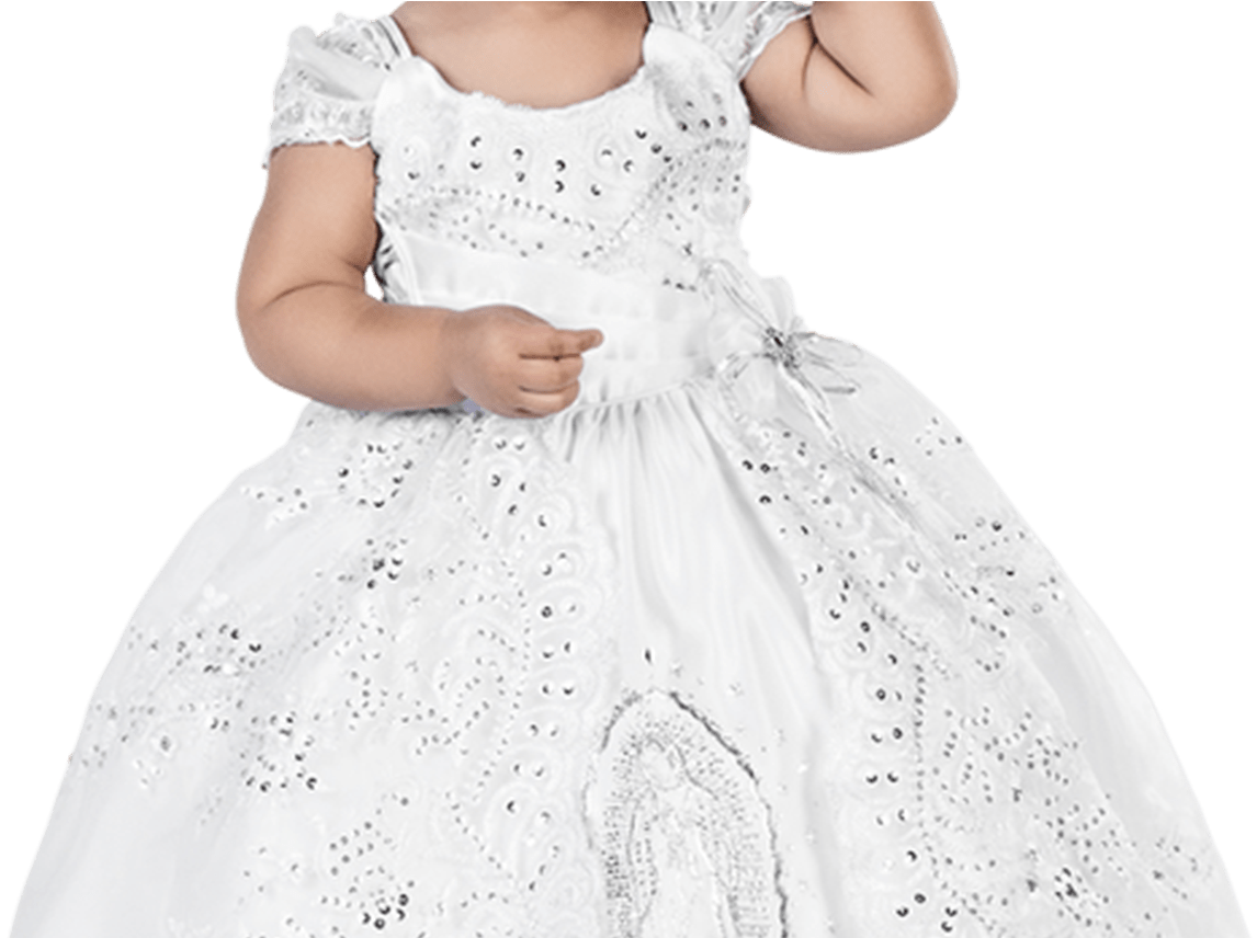 Baptism Dress Tagged "virgen De Guadalupe" Cocochildren - Gown Clipart (1368x855), Png Download