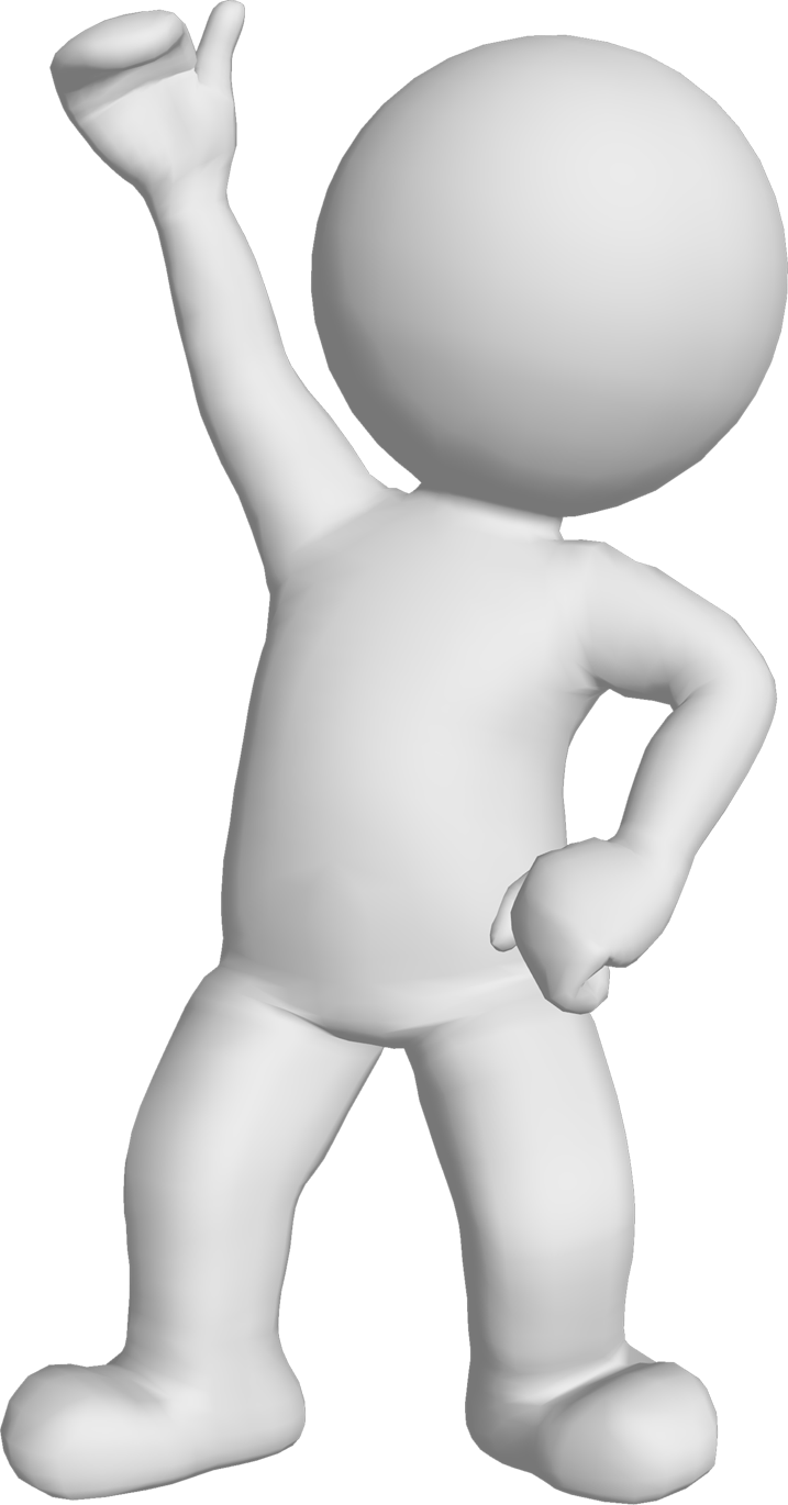 Man-victory - 3d Man Standing Png Clipart (717x1370), Png Download