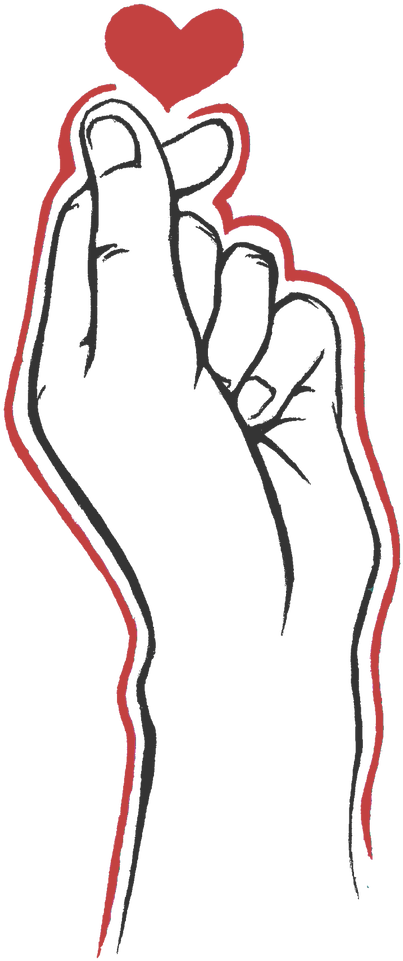 701 X 1140 2 - Transparent Finger Heart Png Clipart (701x1140), Png Download