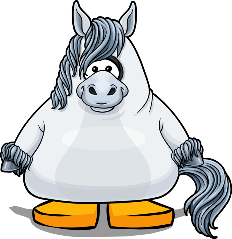 Unicorn Costume Pc - Club Penguin Characters Png Clipart (744x768), Png Download