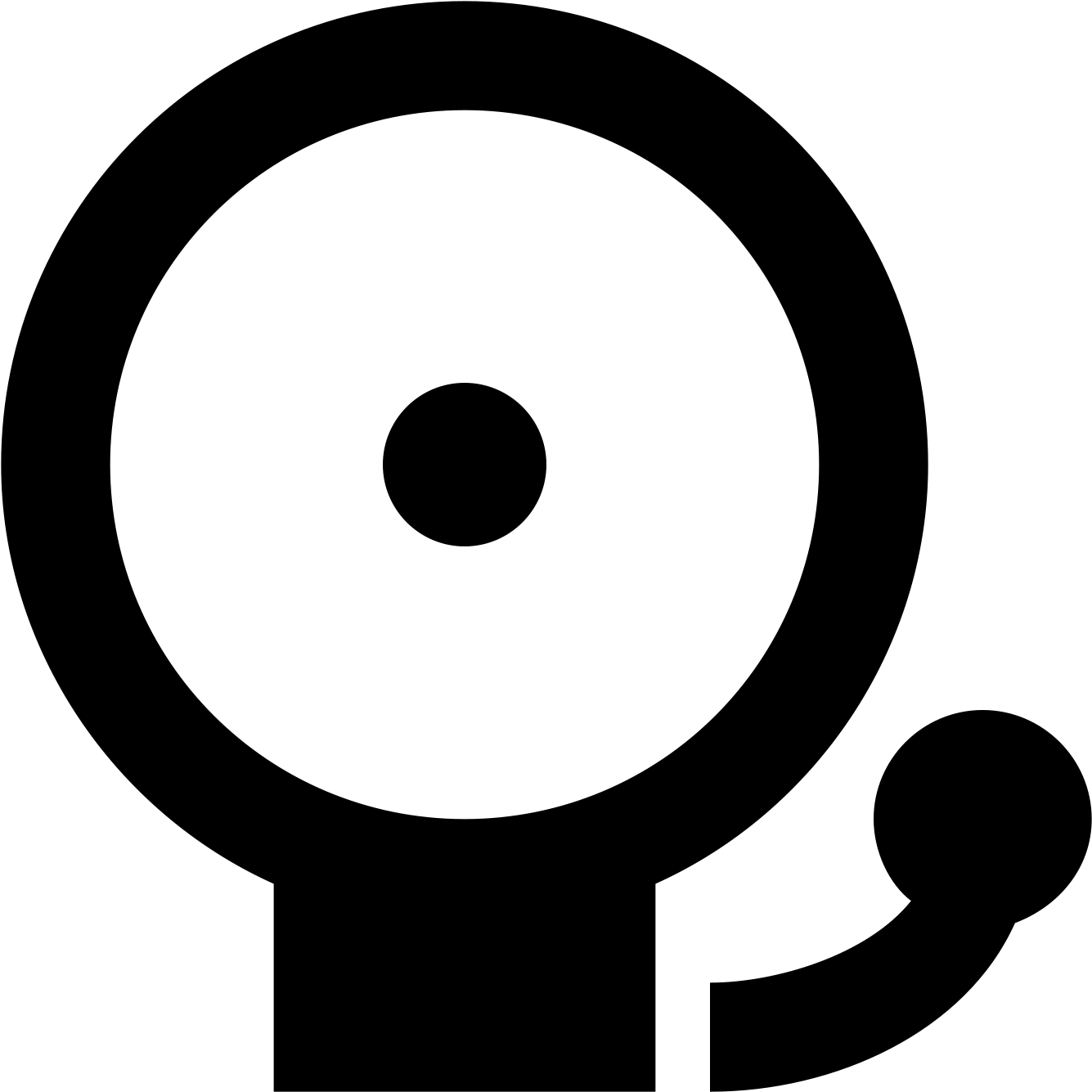 Fire Alarm Icon - Transparent Black Letter Q Clipart (1335x1335), Png Download