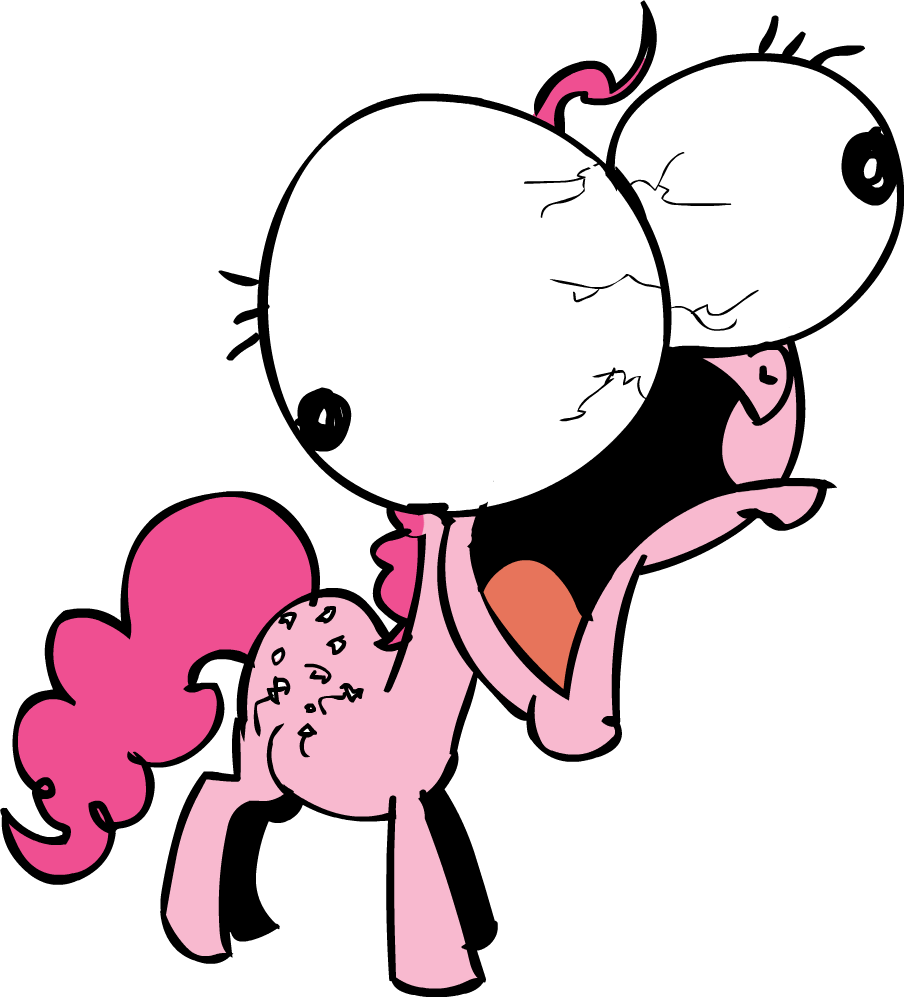 Cartoony, Eye Pop, Pinkie Pie, Popped Balloons, Safe, - Cartoon Clipart (904x997), Png Download