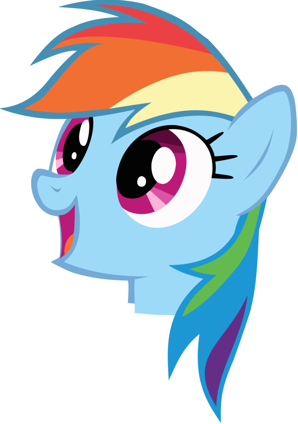 My Little Pony Clipart Head - My Little Pony Rainbow Dash Head - Png Download (960x1367), Png Download