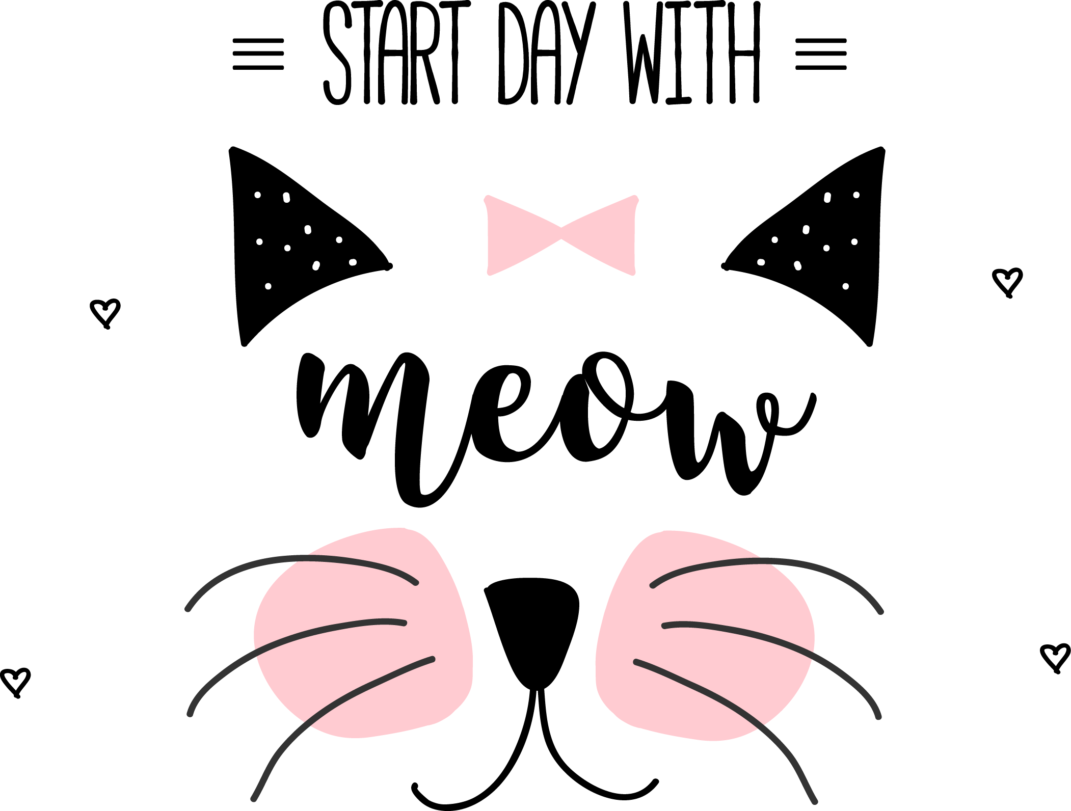 Cat Meow Png - Desenho De Gatos Png Clipart (2102x1592), Png Download