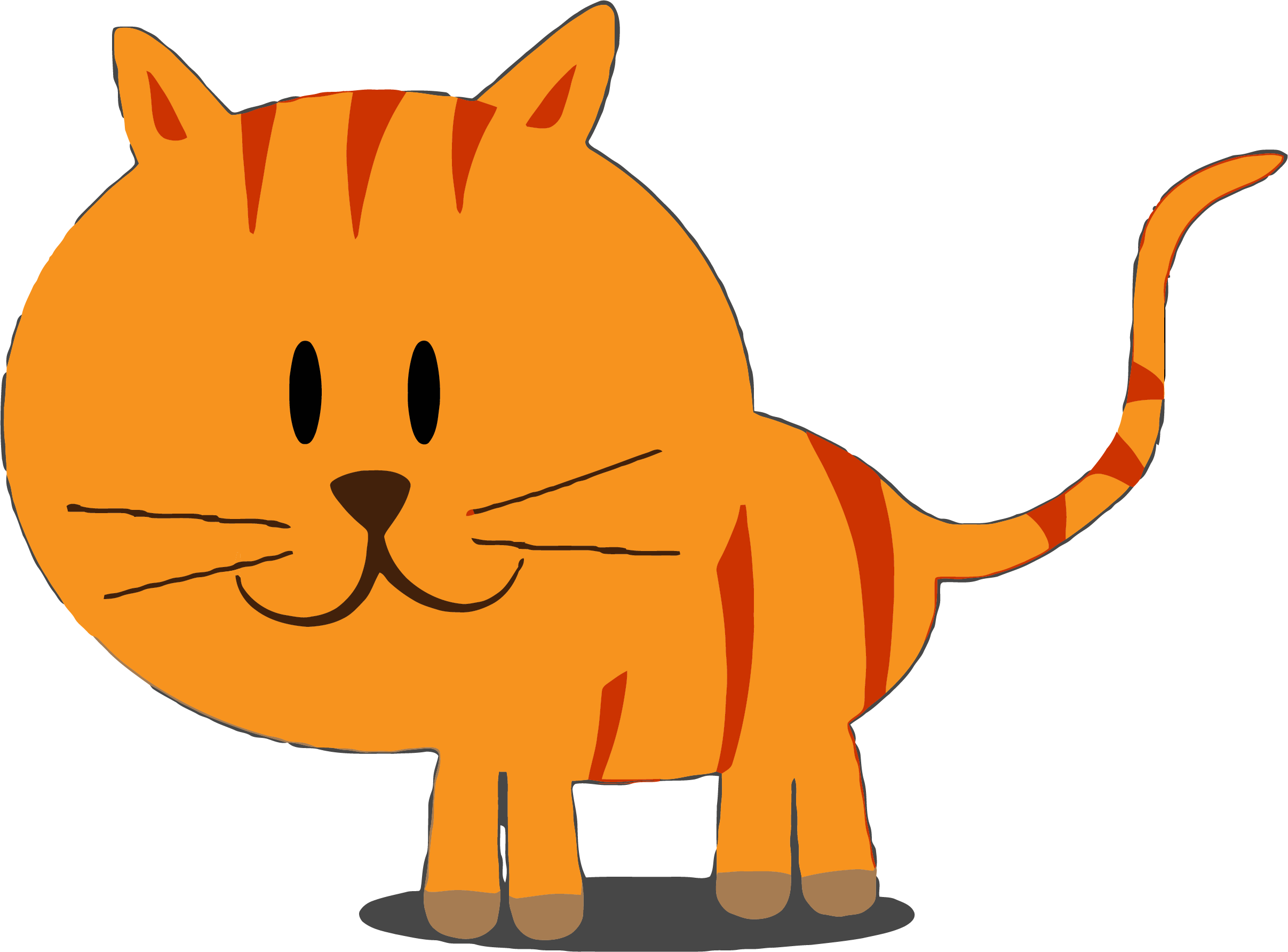 Happy Kitty Cat Clipart Png - Cat Clipart Transparent Png (2414x1783), Png Download