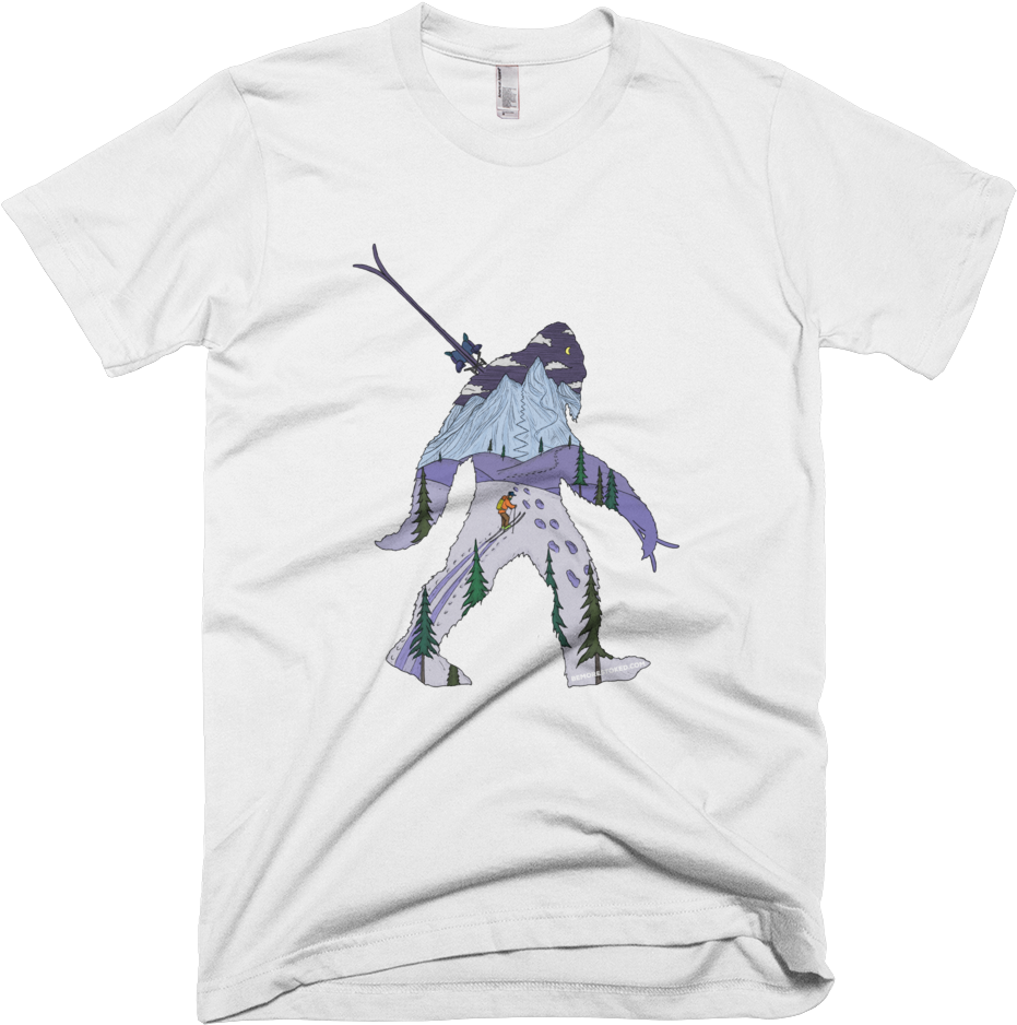 Winter Yeti Shirt Mockup Wrinkle Front White - Class Shirts With Names Clipart (1000x1000), Png Download