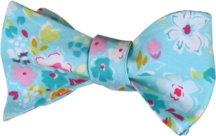 Blue Sky Floral W/ Pocket Square - Silk Clipart (457x613), Png Download