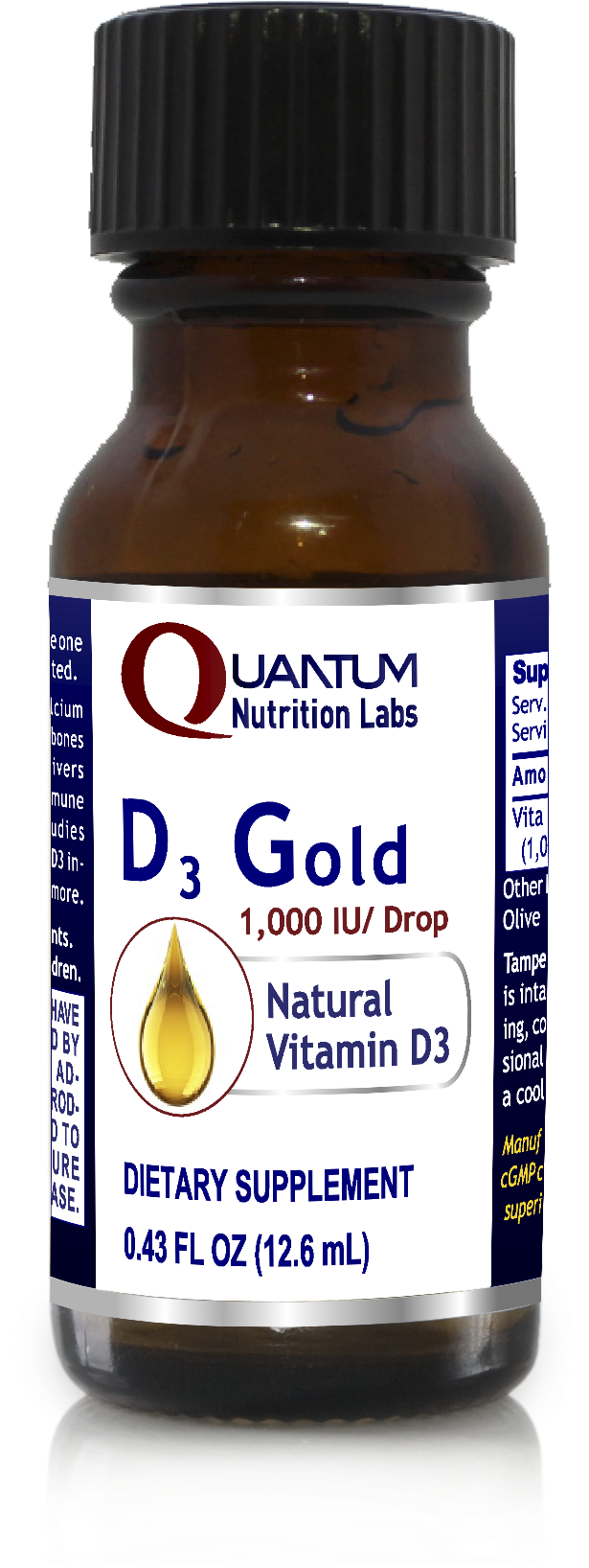 Quantum Nutrition Labs D3 Gold D3 - Health Clipart (1320x1920), Png Download