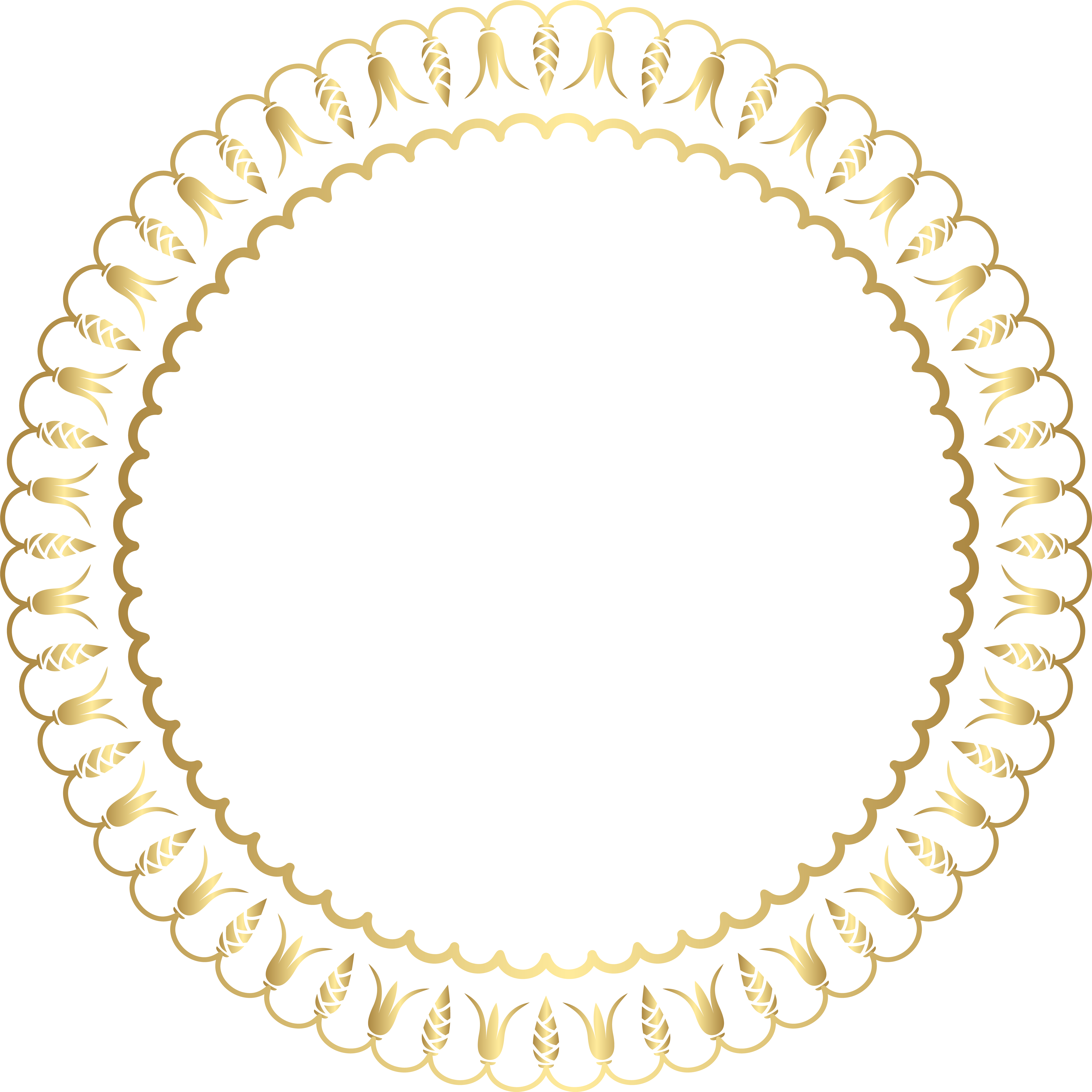 Decorative Round Border Frame Png Clip Art Gallery Transparent Png (8000x7999), Png Download