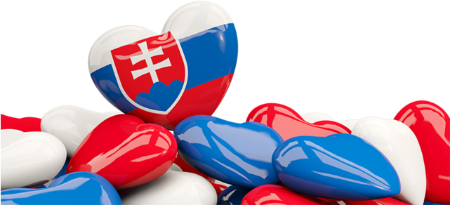 Heart With Border - Slovakia Flag Clipart (640x480), Png Download