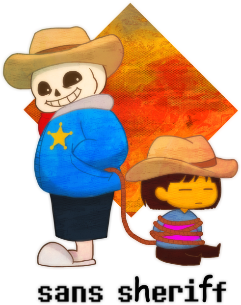Undertale - Sans Sheriff Clipart (540x720), Png Download