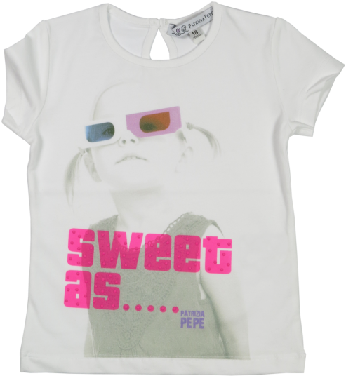 Patrizia Pepe Girls T Shirt 3d Glasses Baby - Active Shirt Clipart (960x720), Png Download