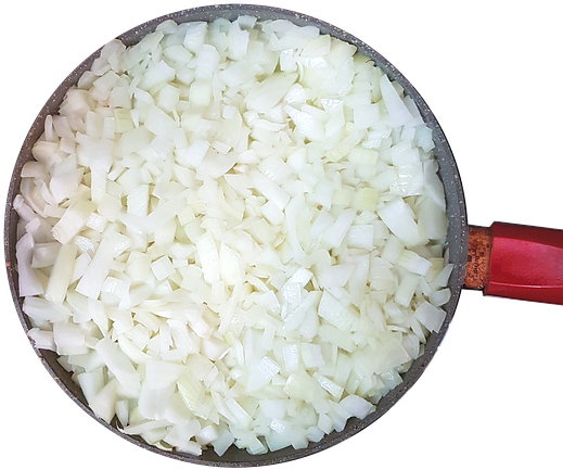 Onion, Pan, Food, Cooking, Fried, Cook, Fry, Frying - Steamed Rice Clipart (603x720), Png Download