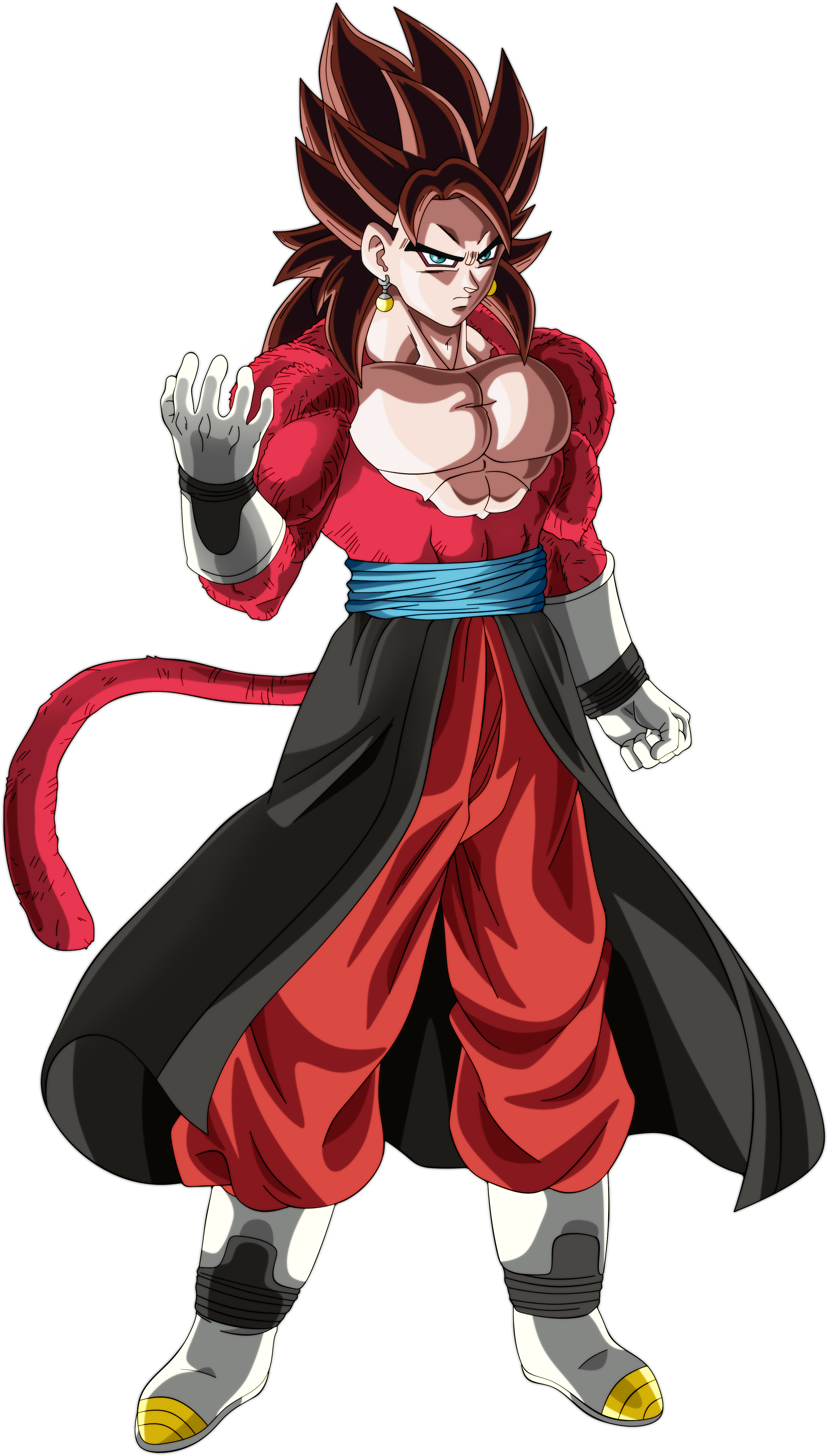 Vegetto Xeno Ssj4 Render Clipart (3128x5000), Png Download