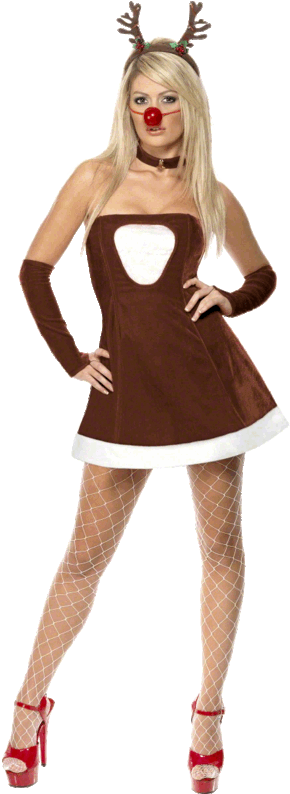 Rudolph Nose Png - Rudolf Costume Clipart (500x793), Png Download
