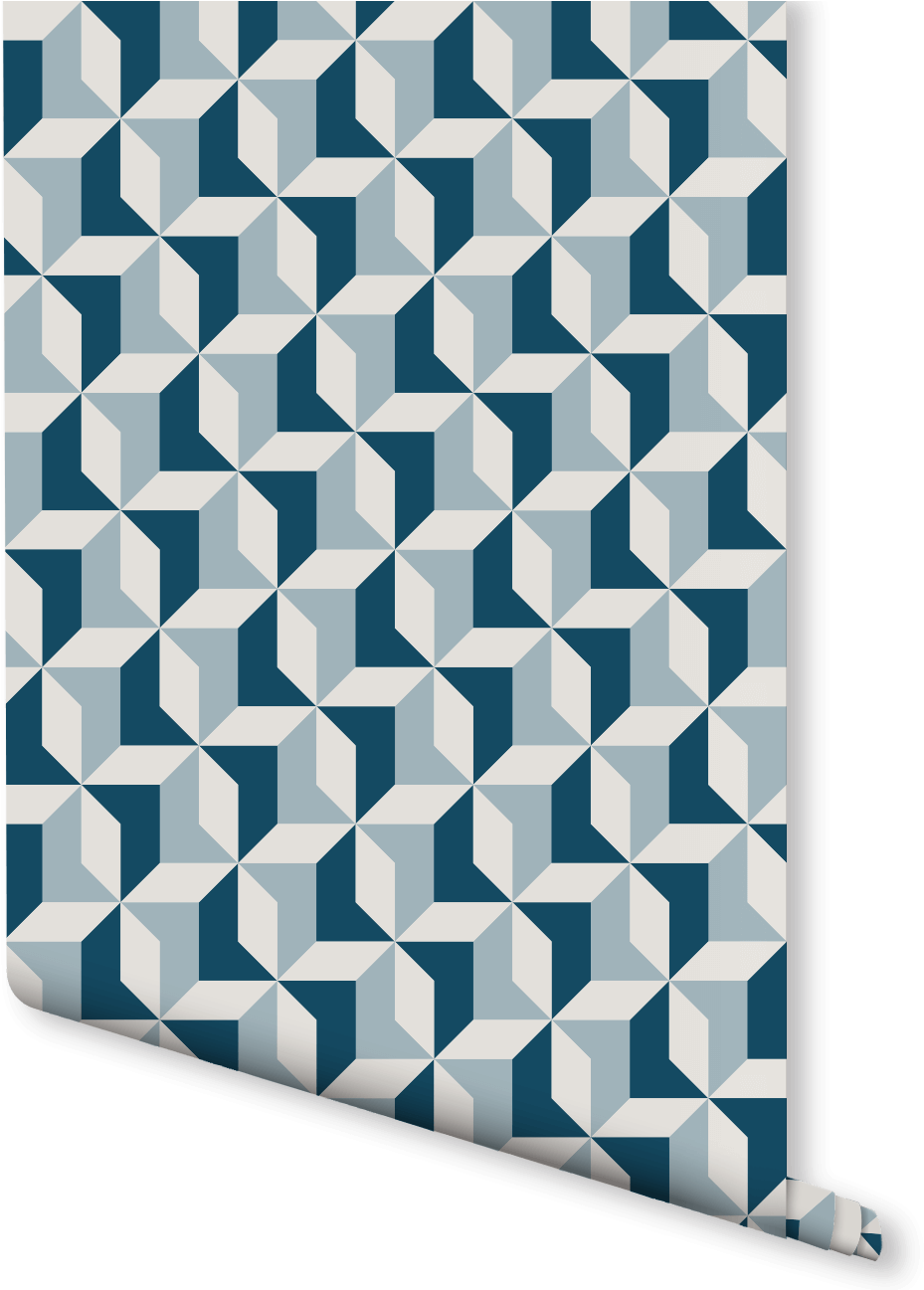 Elevate Your Interior Décor With A Scandi Geometric - Gray Blue Wallpaper For Bedroom Clipart (940x1296), Png Download