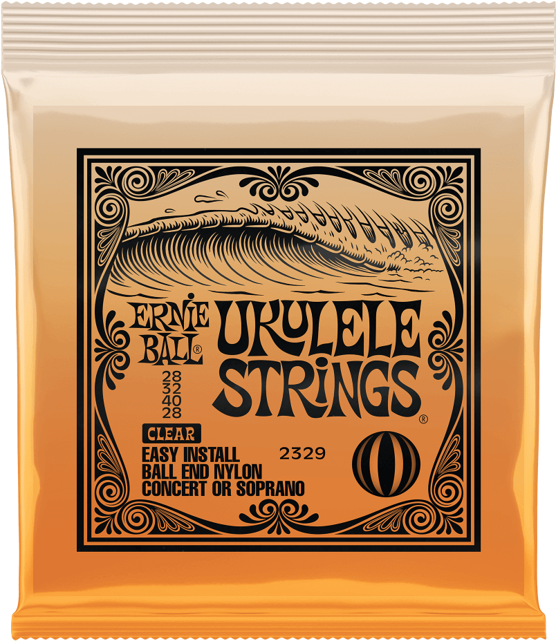 Ukulele Ball End Nylon Strings Clear Front - Ernie Ball Regular Slinky Clipart (1000x1000), Png Download