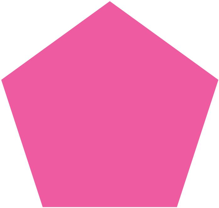 Free Download Geometric Shape Clipart Pentagon Line - Pentagon Shape With Color - Png Download (698x665), Png Download