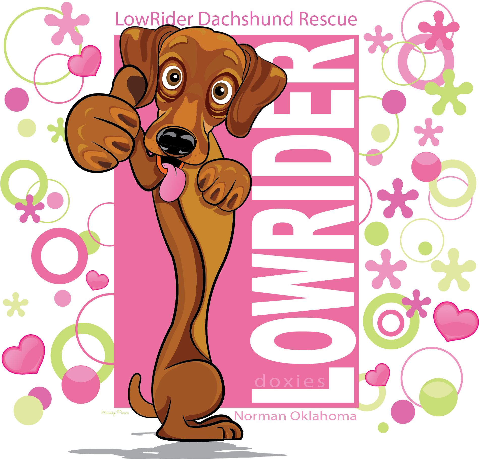 Dachshund Rescue Art Sample By Get'n Graphic Design - Dog Licks Clipart (1950x1950), Png Download