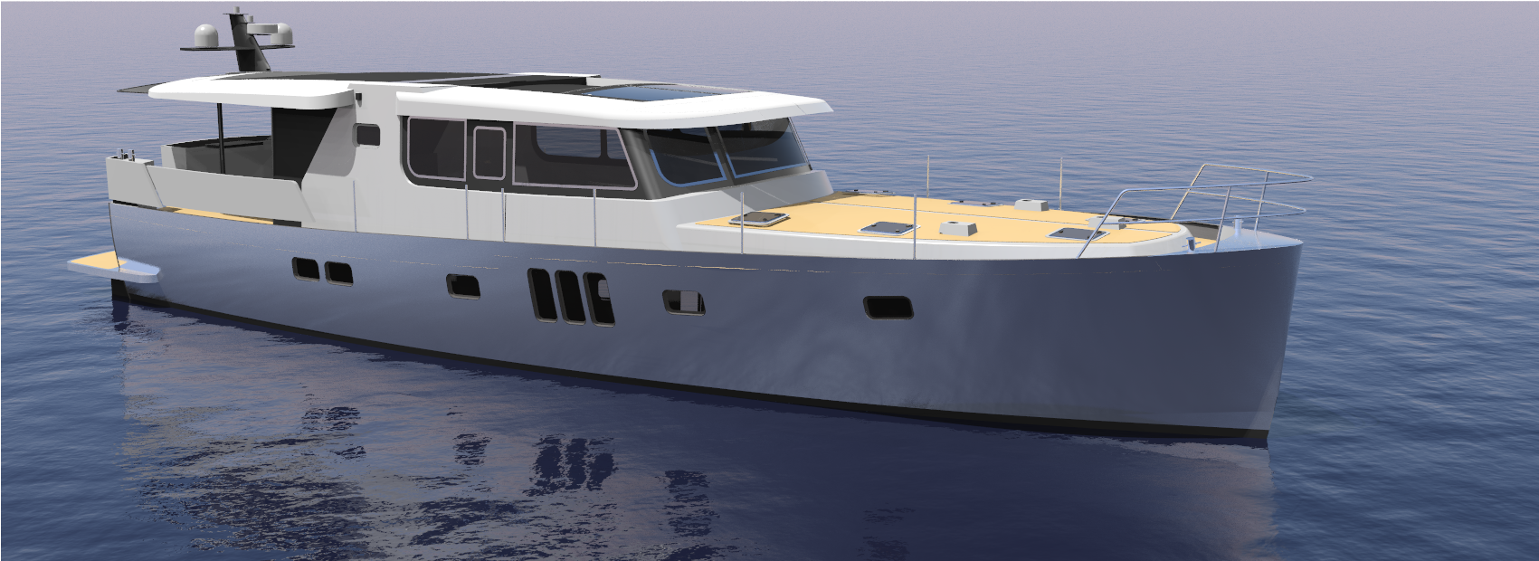 Korvet 18 Low Rider B - Luxury Yacht Clipart (1700x766), Png Download