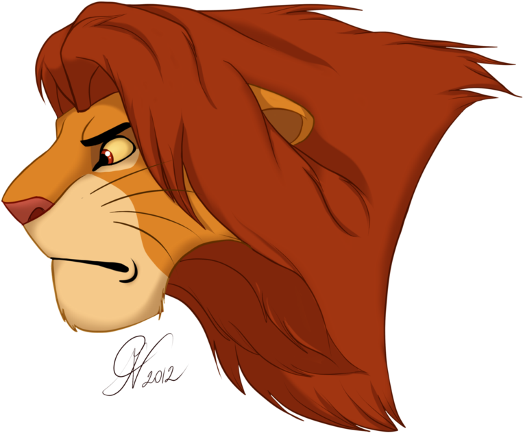 Lion King Simba Profile , Png Download Clipart (763x632), Png Download