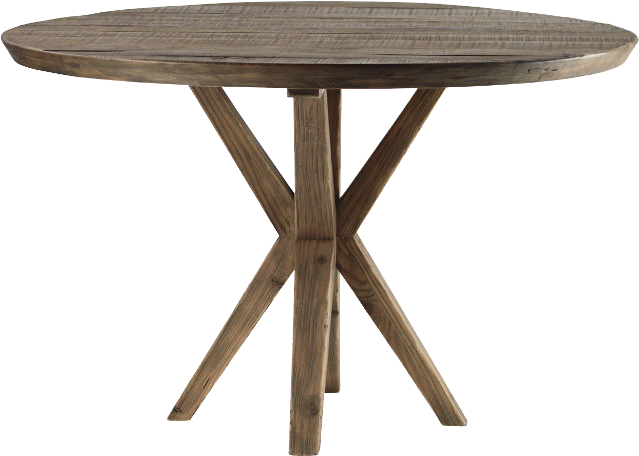 Round Dining Table, Antique Dining Tables, Reclaimed - Modern Wooden Round Dining Table Clipart (1258x915), Png Download