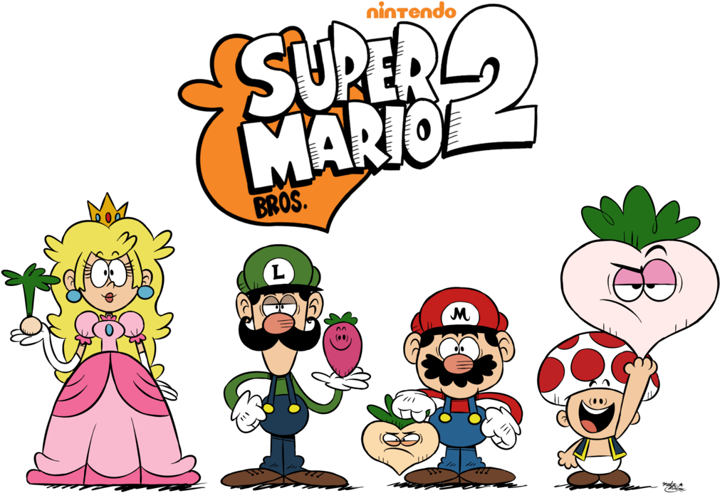 Mi Super Mario Bros - Loud House Art Style Clipart (1024x705), Png Download