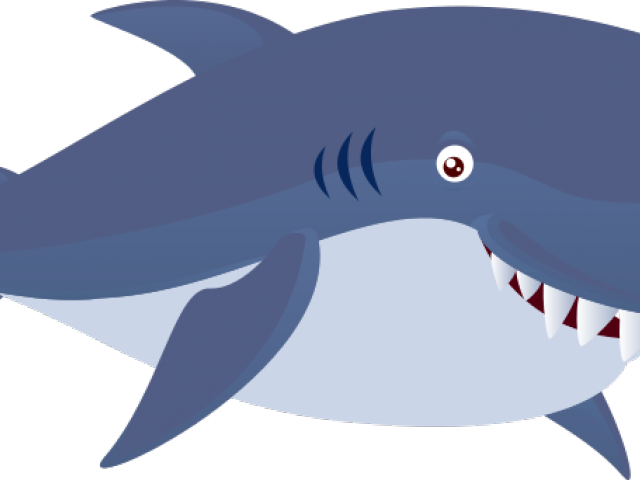 Great White Shark Clipart Happy Shark - Clipart Cartoon Mako Shark - Png Download (640x480), Png Download