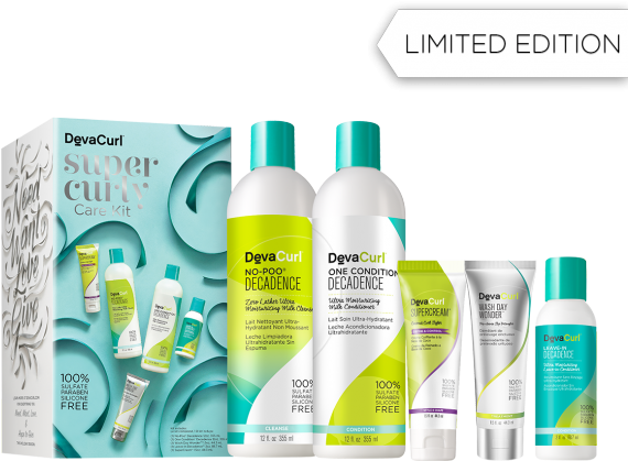 Buy Super Curly Care Kit From Devacurl, Hair Products - Devacurl Super Curly Care Kit Clipart (590x590), Png Download