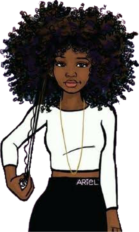 Cheveux Crépus En Dessin Clipart (480x800), Png Download