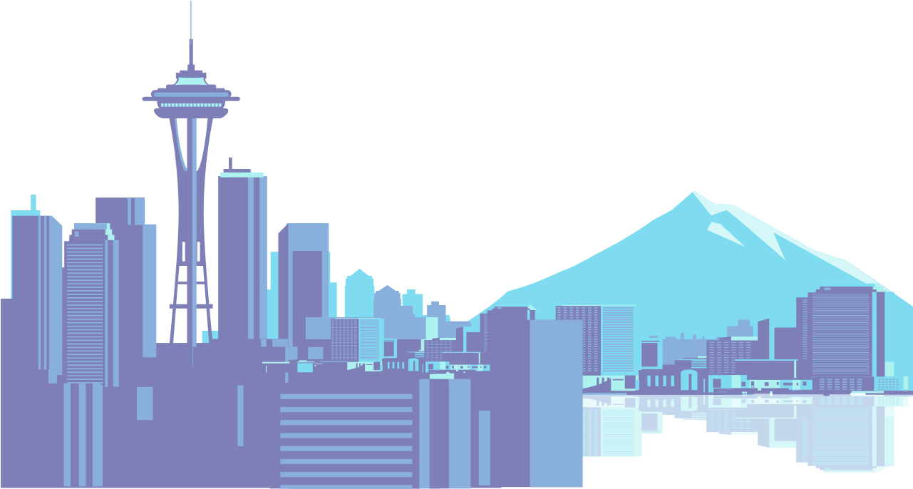 Seattle Skyline Icon - Space Needle Seattle Clip - Png Download (1280x800), Png Download