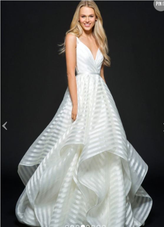 Hayley Paige Decklyn - Hayley Paige Wedding Dresses Striped Clipart (1024x768), Png Download