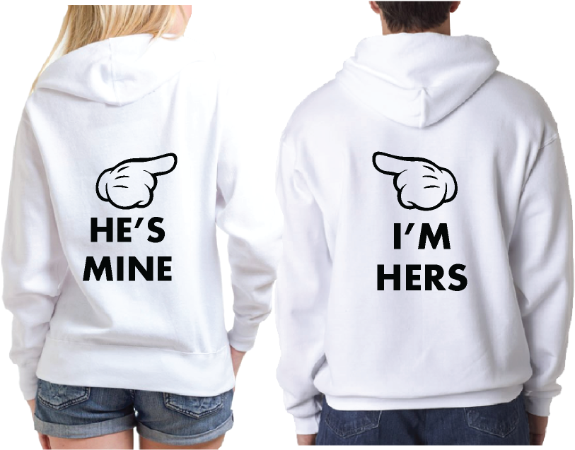 500219 He's Mine Mickey - Mom And Son Hoodies Clipart (1014x697), Png Download