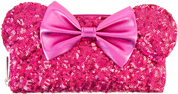Minnie Ears & Bow Sequin Pink Loungefly Wallet - Headpiece Clipart (600x600), Png Download