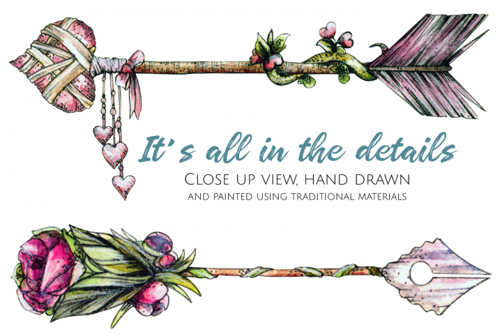 Arrows Hand Drawn - Boho Clipart - Png Download (720x479), Png Download
