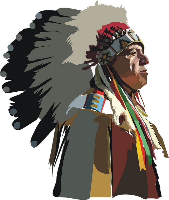 American Indians - Native American Chief Png Clipart (650x768), Png Download