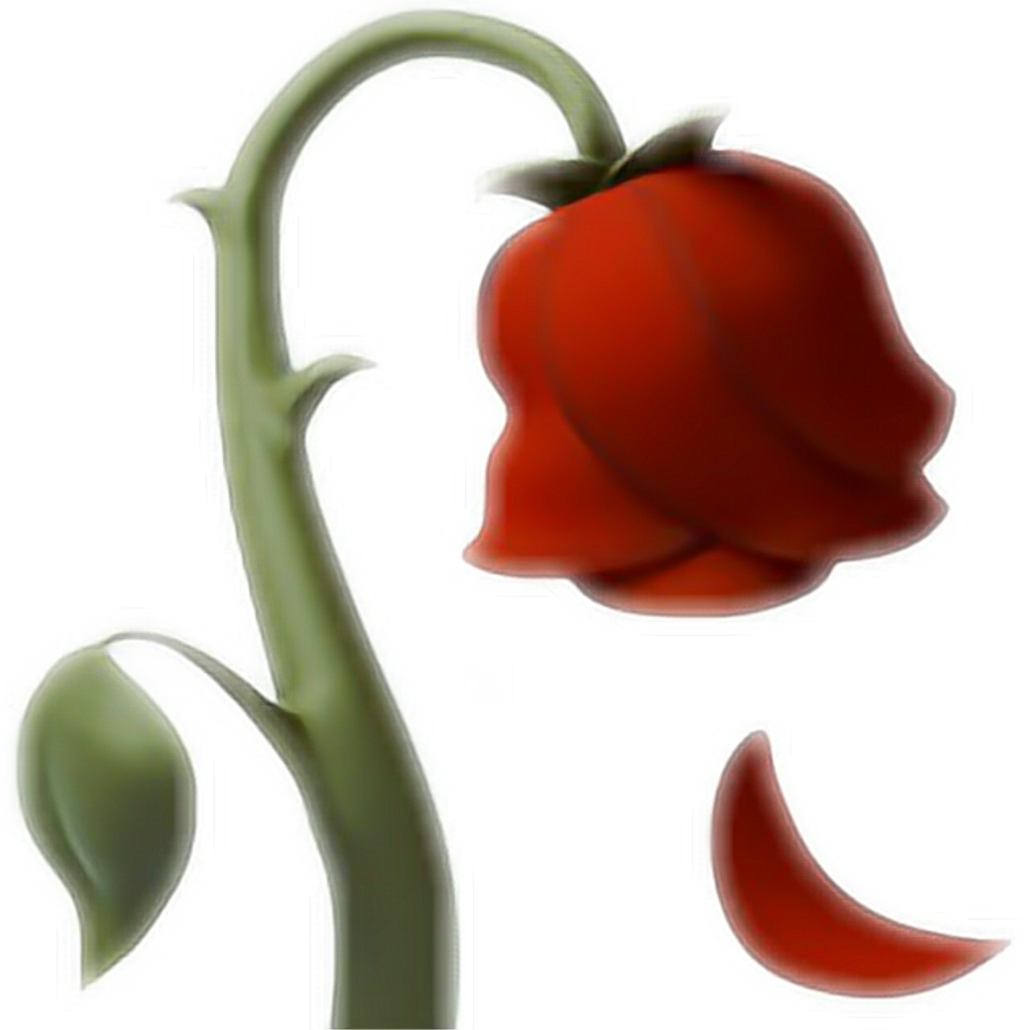 Emoji Sticker - Rose Emoji Clipart (1024x1030), Png Download
