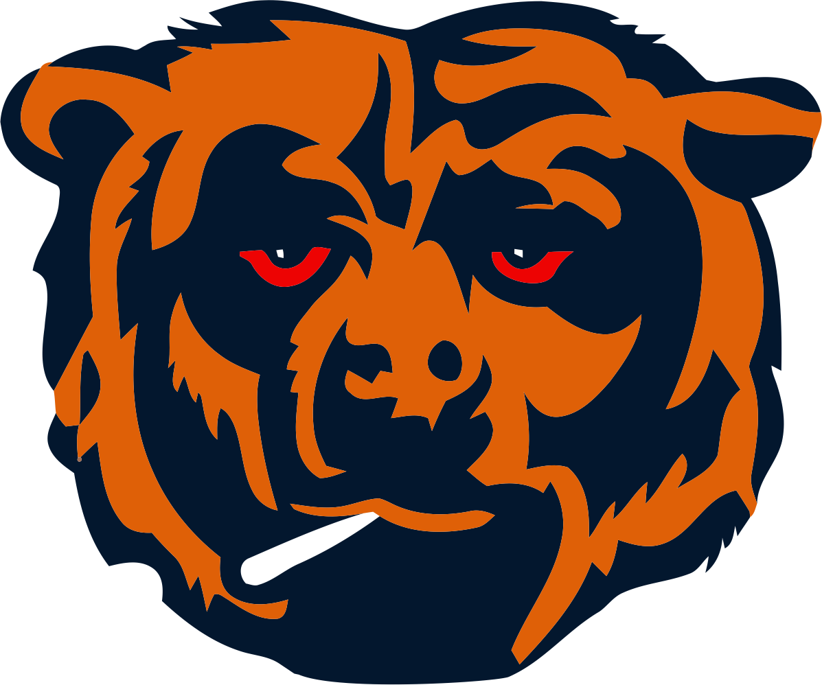 Chicago Bears Smoking Weed Logo Iron On Transfers - Mater Lakes Academy Bears Clipart (1197x998), Png Download