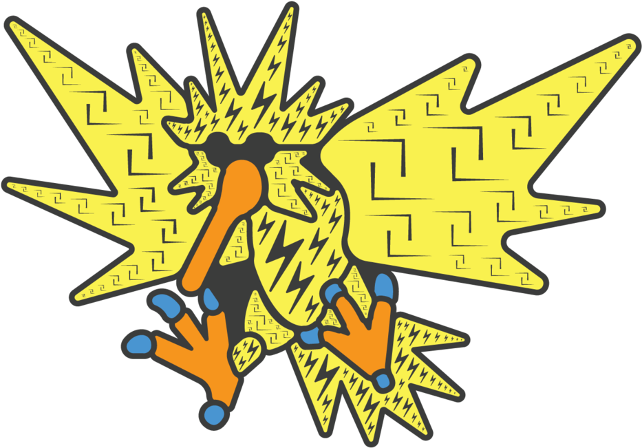 Zapdos Clipart (1000x1294), Png Download