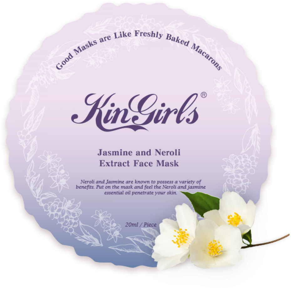 Kins Jasmine Neroli Extract Face Mask 20ml - Kingirls Mask Clipart (929x922), Png Download