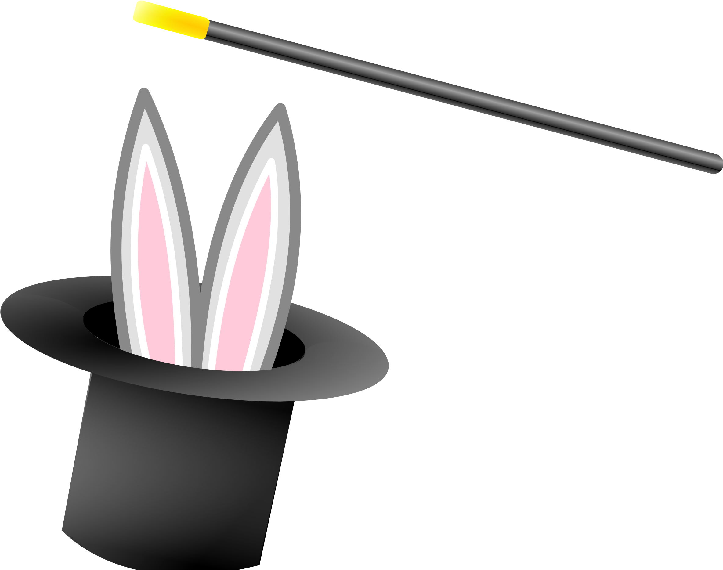 Fairy Wand Panda Free Images Fairywandclipart Ⓒ - Magician Hat Clip Art - Png Download (2400x1980), Png Download