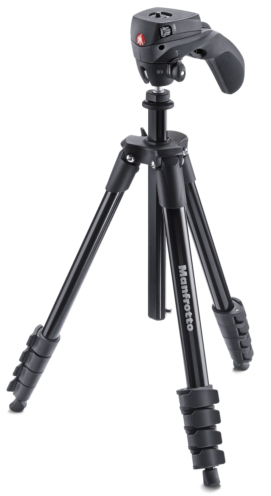 Manfrotto Compact Action Tripod - Trépied Manfrotto Compact Action Clipart (909x1662), Png Download