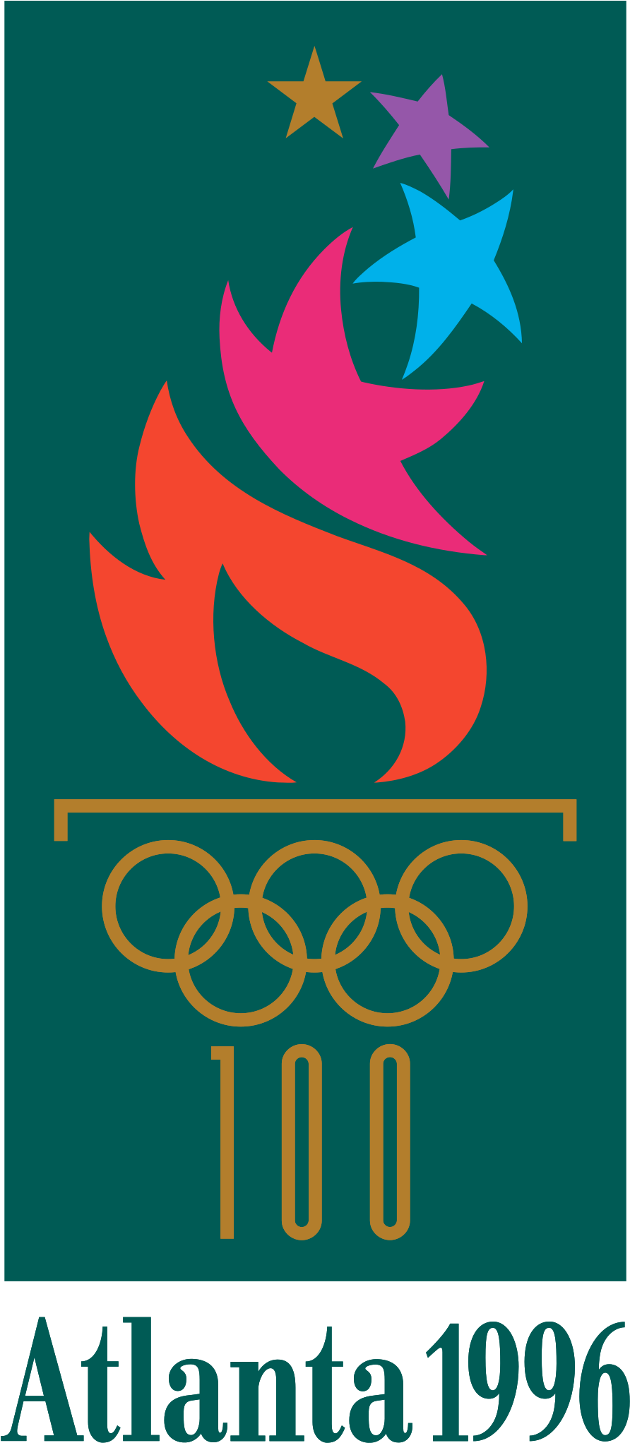 Olympic Games Clipart 1st - Atlanta 1996 Olympics Logo - Png Download (892x2044), Png Download