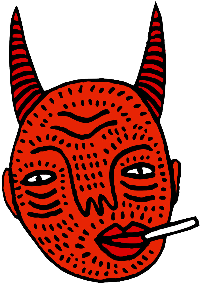 Image Free Download Grunge Drawing Psychedelic - Polly Nor Devil Head Clipart (924x1184), Png Download