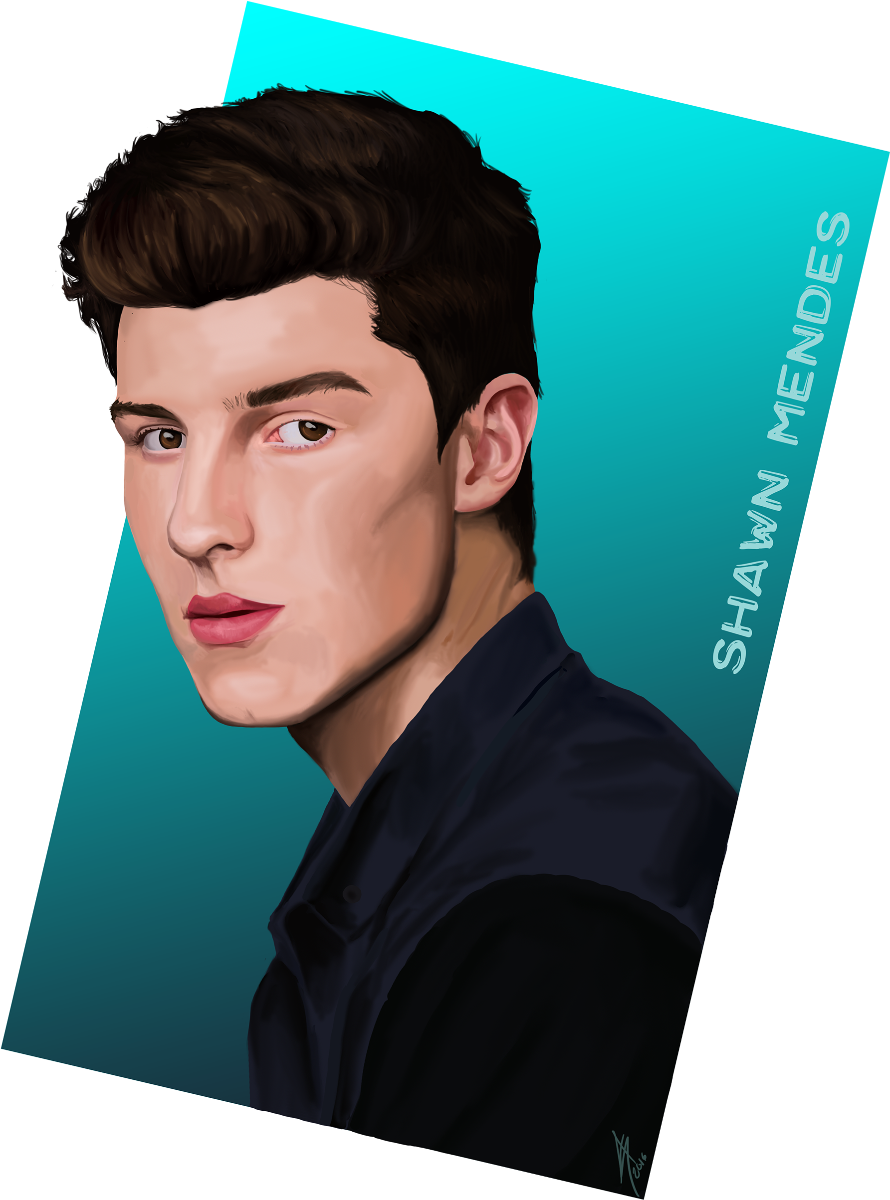 Shawn Mendes Portrait As A Gift - Poster Clipart (1920x2526), Png Download