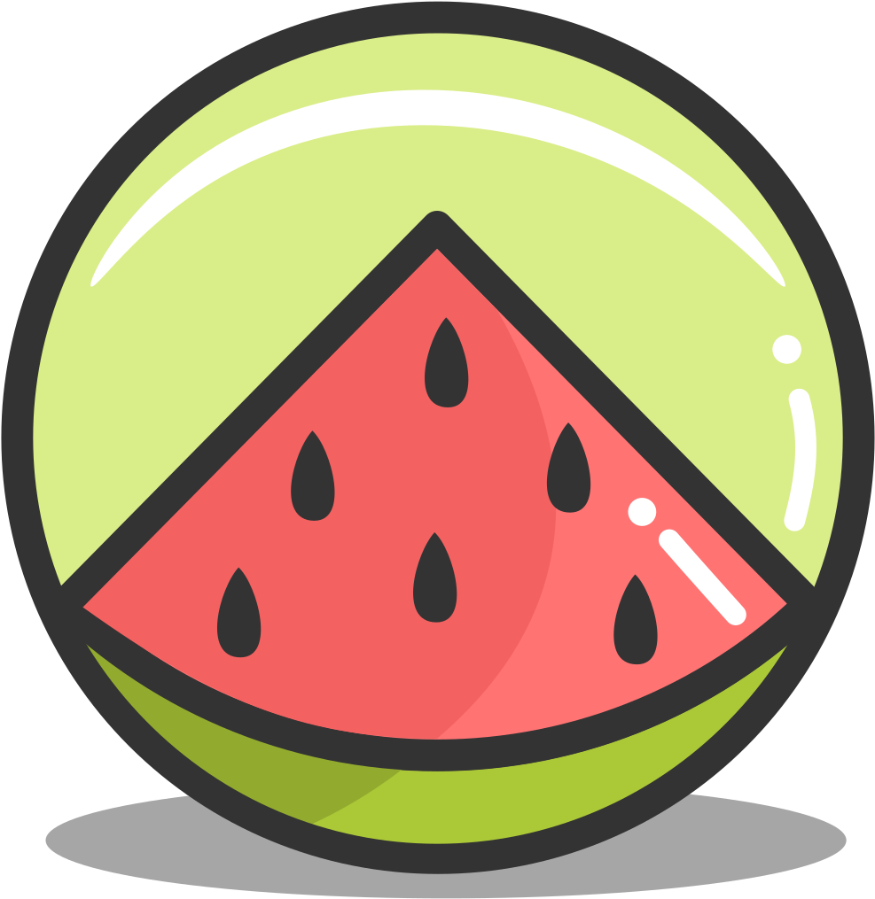 Button Watermelon Icon - Icon Clipart (1024x1024), Png Download
