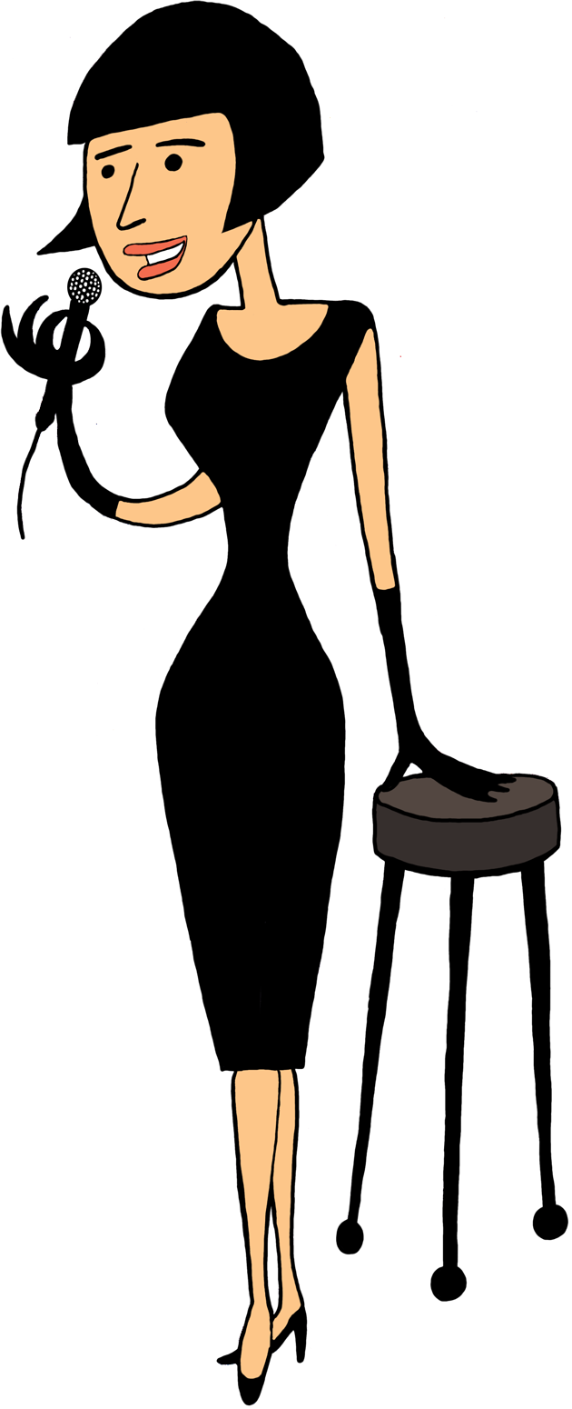 Singer Clipart - Woman Clip Art Singing - Png Download (630x1550), Png Download