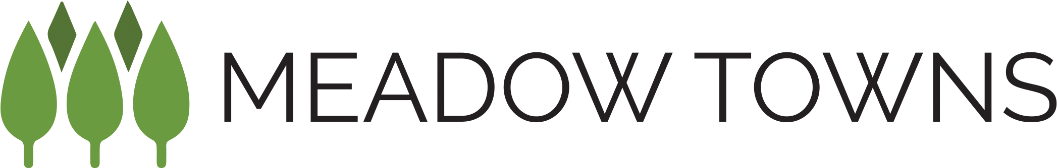 Meadow Towns Logo - Line Art Clipart (2099x559), Png Download