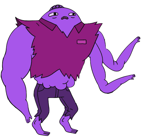 Dark Purple Adventure Time - Cartoon Clipart (591x568), Png Download