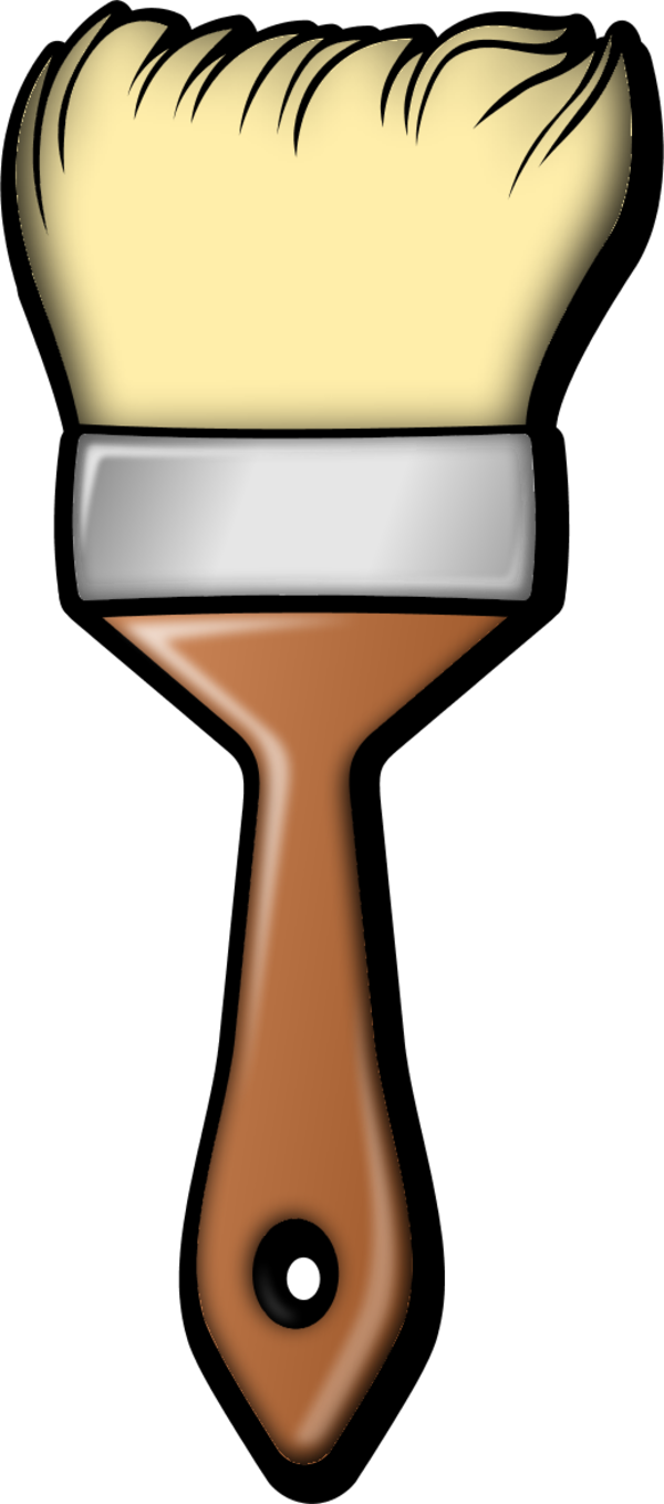 Cartoon - Large Paint Brush Clip Art - Png Download (600x1358), Png Download
